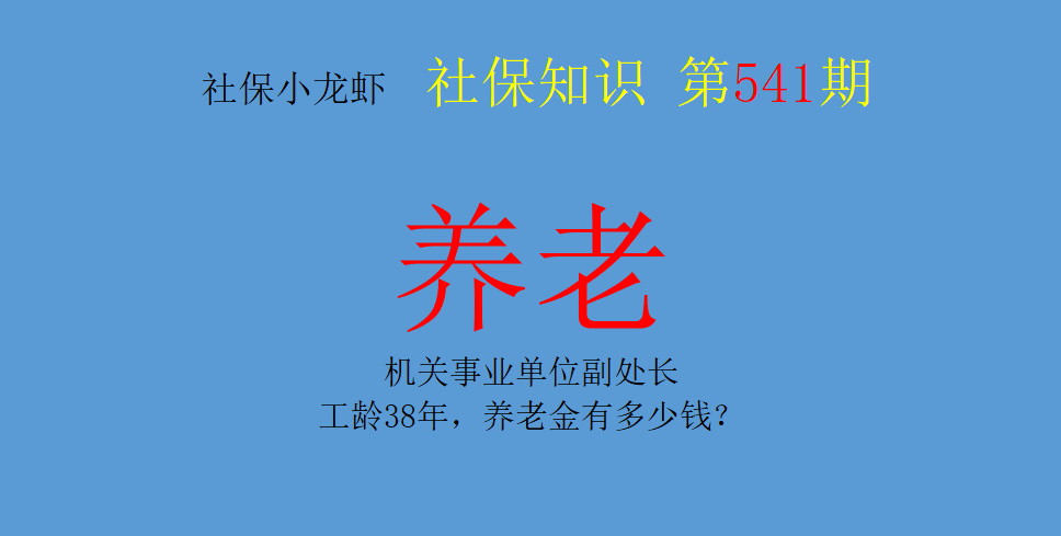 機關事業單位副處長，工齡38年，養老金有多少錢？(圖1)