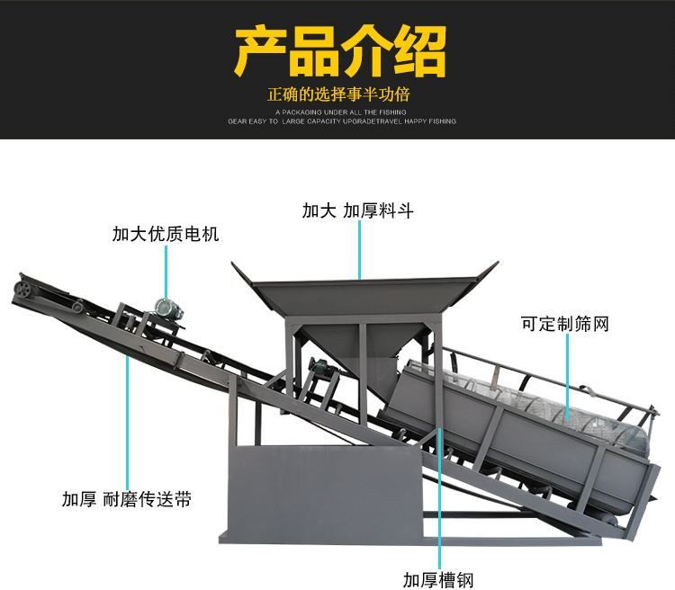 細沙回收脫水篩移動式篩沙機振動篩沙機移動破碎機洗砂機(圖7)