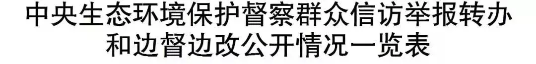 中央生態環保督察群眾信訪舉報轉辦和邊督邊改情況公開，南安制定整改提升方案(圖1)