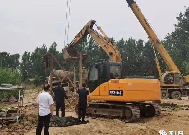 莊塢鎮一家非法洗砂場被關停(圖2)